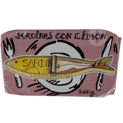 SARDINAS C/LIMÓN LATA 120g.(12p/caja)